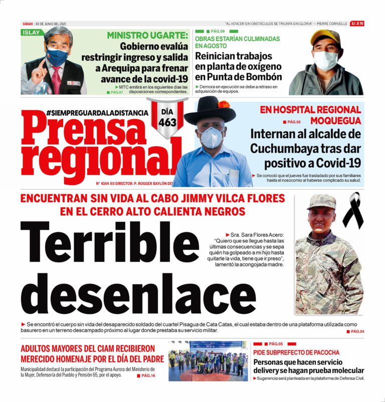 La Prensa Regional – Sábado 19 de Junio del 2021