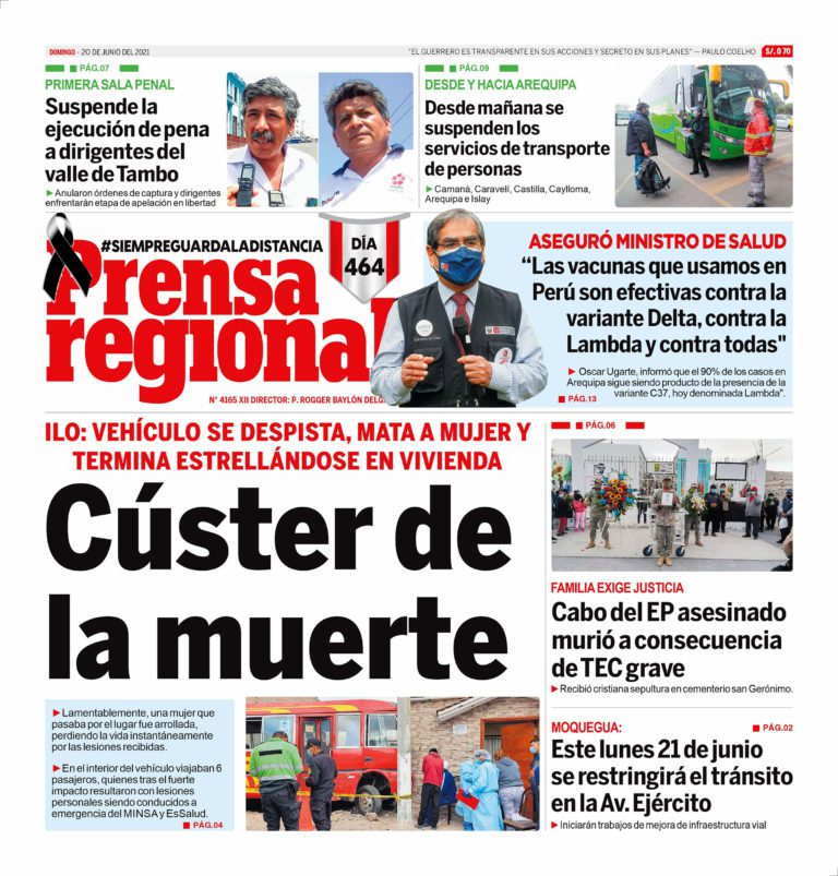 La Prensa Regional – Domingo 20 de Junio del 2021