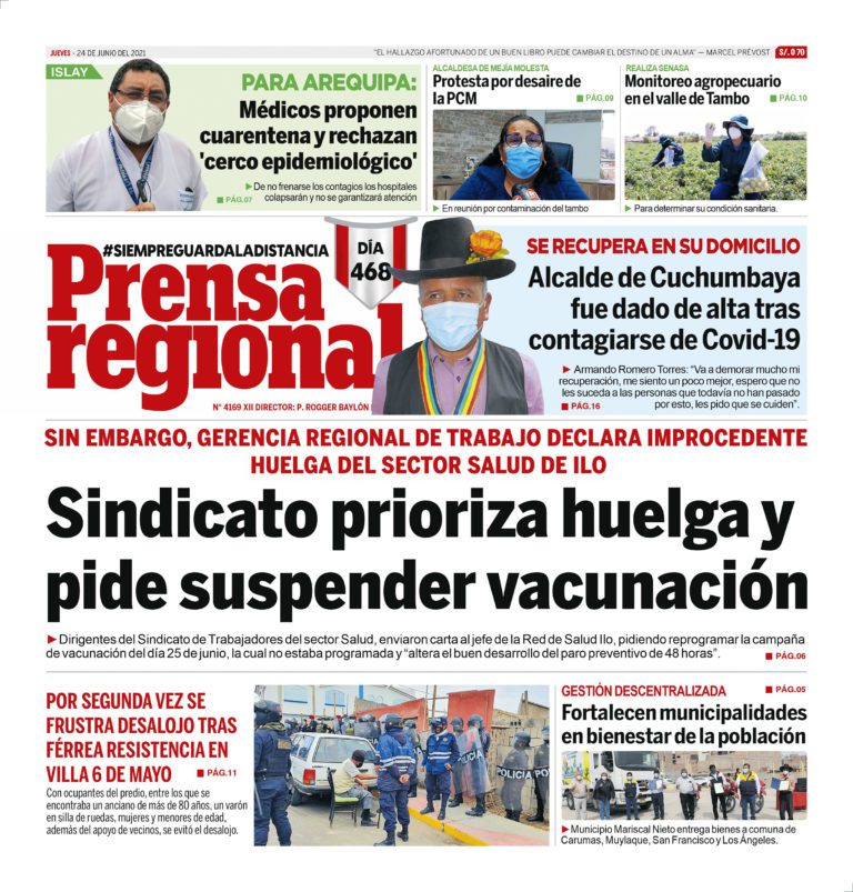 La Prensa Regional – Jueves 24 de Junio del 2021