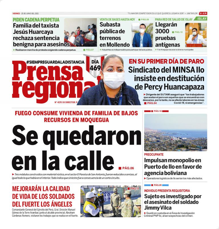 La Prensa Regional – Viernes 25 de Junio del 2021