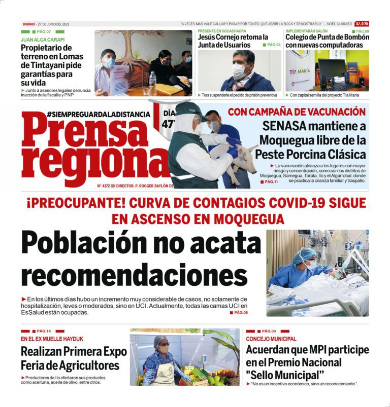 La Prensa Regional – Domingo 27 de Junio del 2021