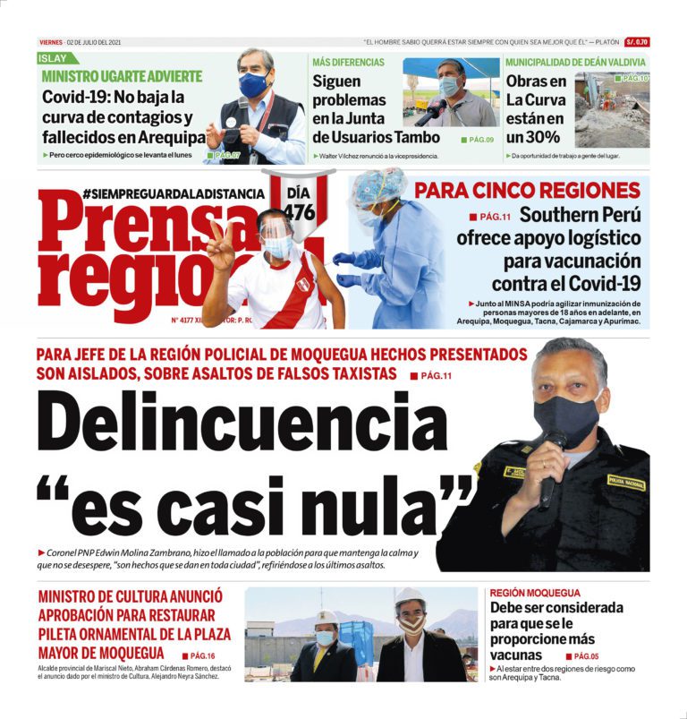 La Prensa Regional – Viernes 02 de Julio del 2021