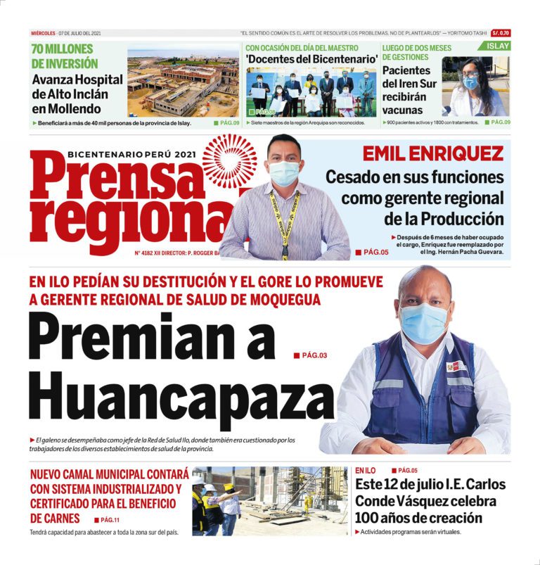 La Prensa Regional – Miércoles 07 de Julio del 2021