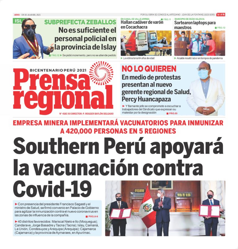 La Prensa Regional – Jueves 08 de Julio del 2021