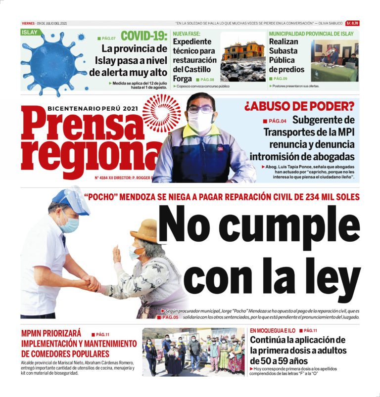 La Prensa Regional – Viernes 09 de Julio del 2021