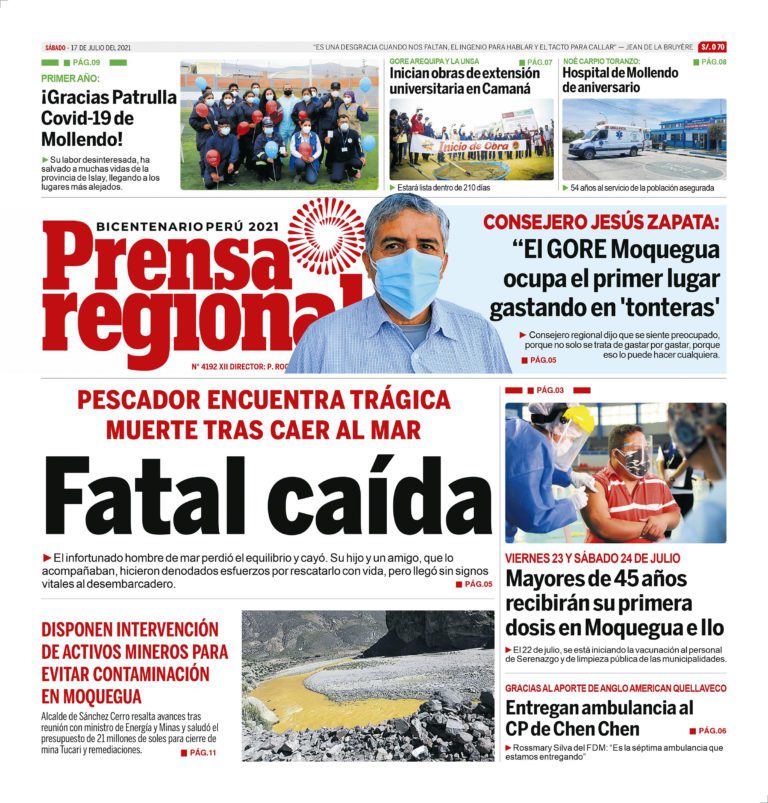 La Prensa Regional – Sábado 17 de Julio del 2021