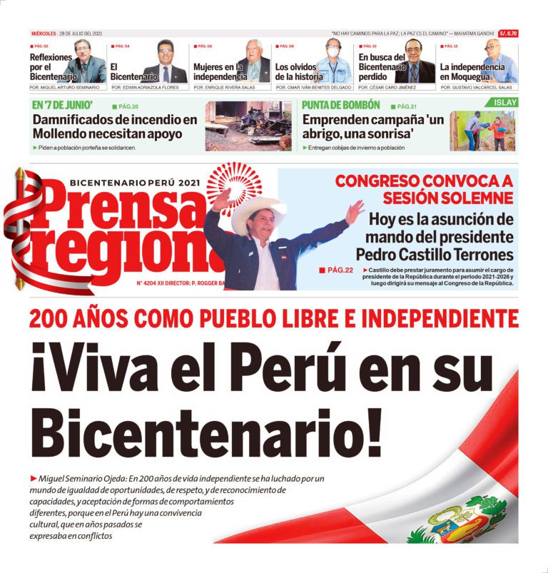 La Prensa Regional – Miércoles 28 de Julio del 2021