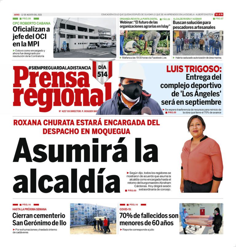 La Prensa Regional – Jueves 12 de Agosto del 2021