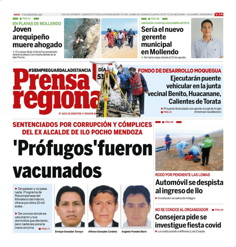 La Prensa Regional – Martes 17 de Agosto del 2021