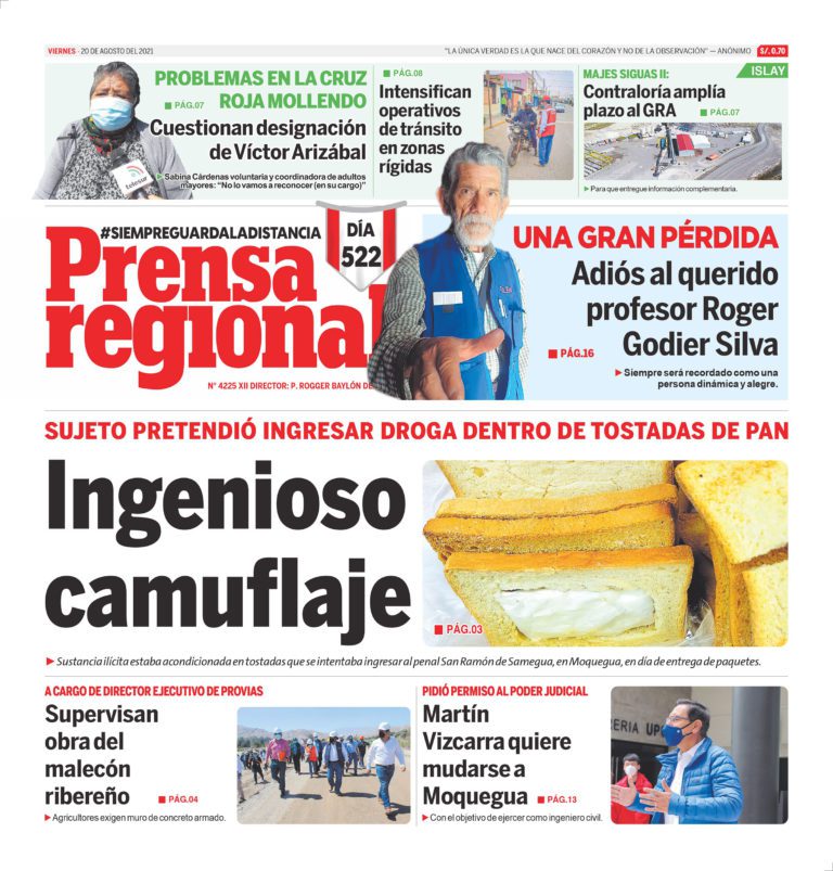 La Prensa Regional – Viernes 20 de Agosto del 2021