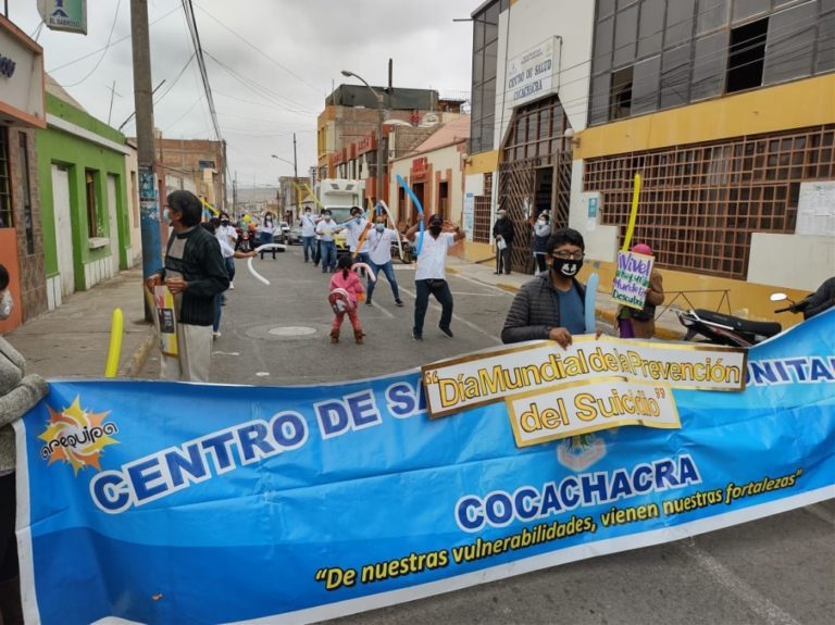 Cocachacra: realizan marcha por el día de prevención del suicidio