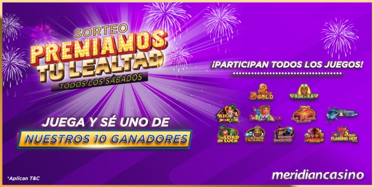 Premiamos tu lealtad: ¡participa en el sorteo y gana un premio sorpresa con Meridian Casino!