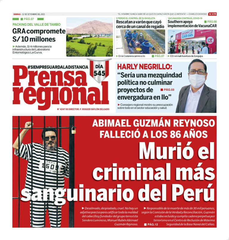 La Prensa Regional – Domingo 12 de Setiembre del 2021