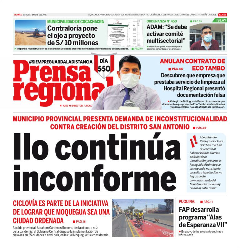 La Prensa Regional – Viernes 17 de Setiembre del 2021