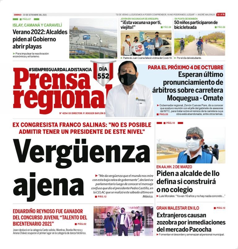 La Prensa Regional – Domingo 19 de Setiembre del 2021