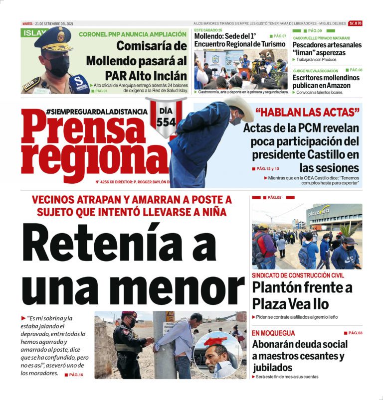 La Prensa Regional – Martes 21 de Setiembre del 2021