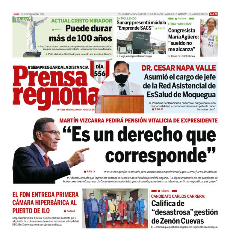 La Prensa Regional – Jueves 23 de Setiembre del 2021