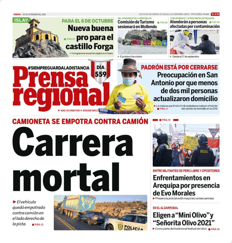 La Prensa Regional – Domingo 26 de Setiembre del 2021