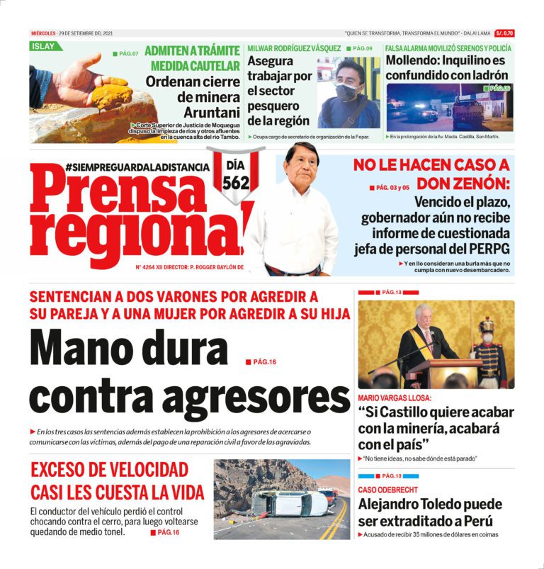 La Prensa Regional – Miércoles 29 de Setiembre del 2021