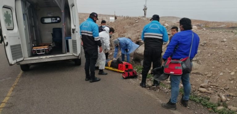 Mollendo: Dos jóvenes resultan heridos tras aparatoso accidente de motocicleta