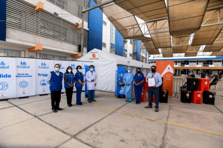 Cerro Verde dona módulos y materiales médicos para implementar vacunatorios