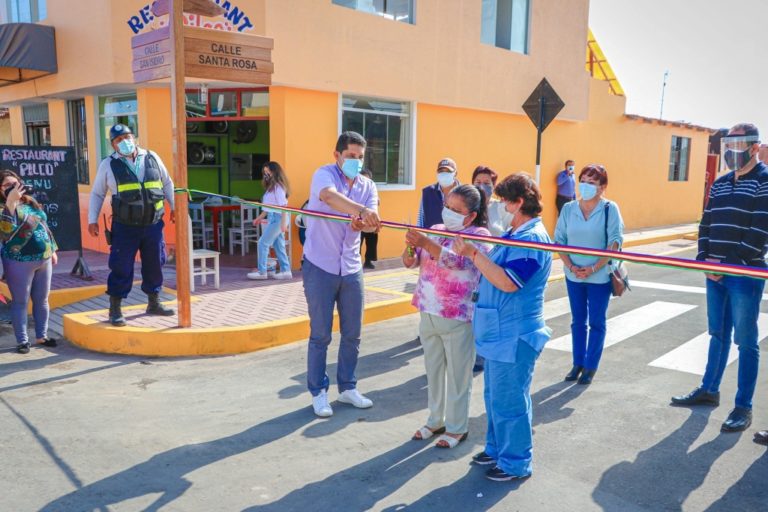 Punta de Bombón: Inauguran obras viales en urbanización Santa Rosa