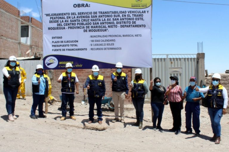 Municipio de Mariscal Nieto inicia 2 obras en el distrito de San Antonio