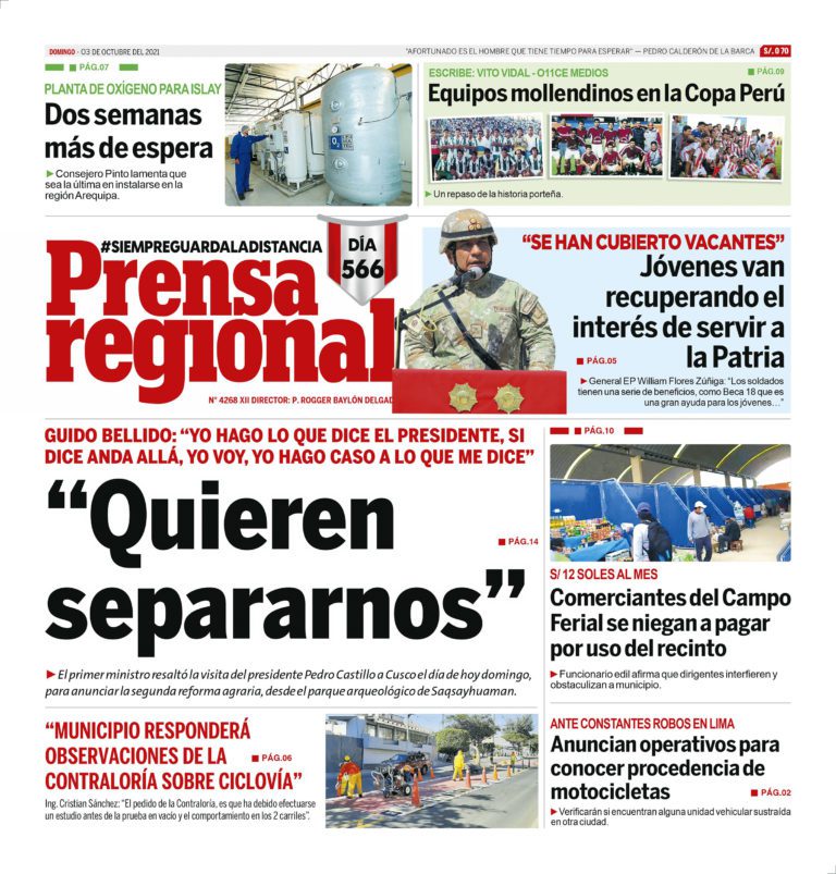 La Prensa Regional – Domingo 03 de Octubre del 2021