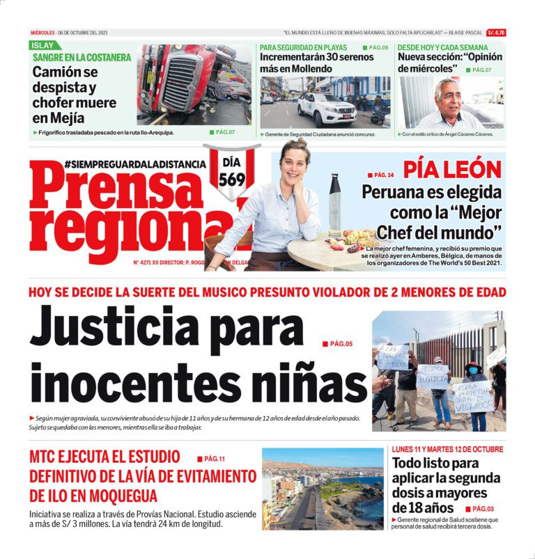 La Prensa Regional – Miércoles 06 de Octubre del 2021