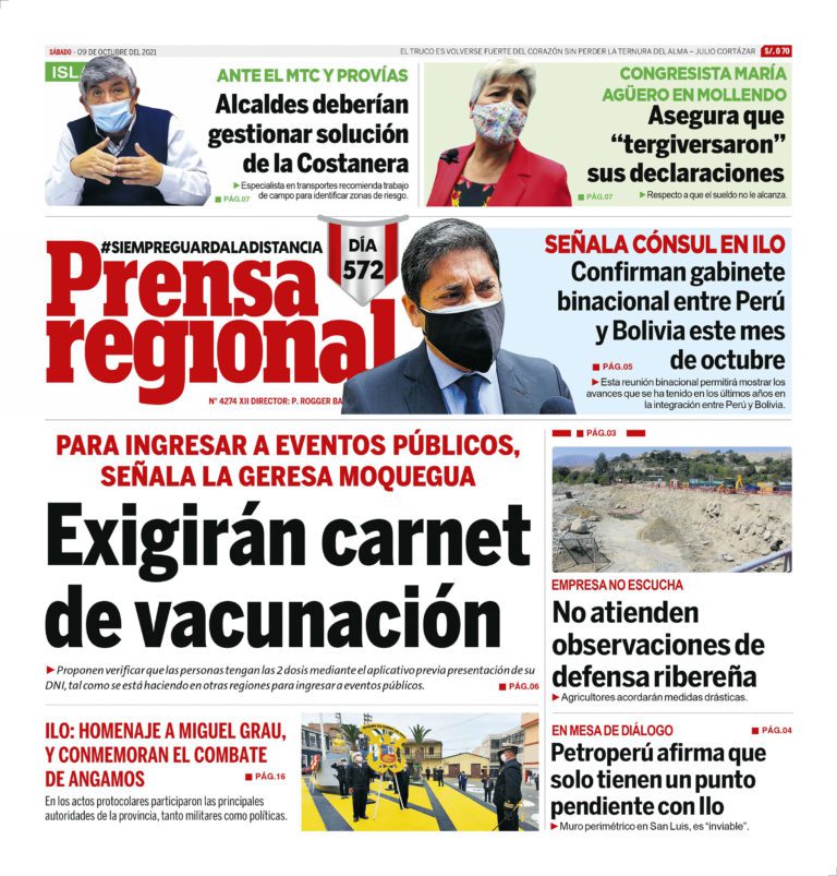 La Prensa Regional – Sábado 09 de Octubre del 2021