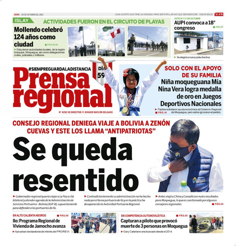 La Prensa Regional – Jueves 28 de Octubre del 2021
