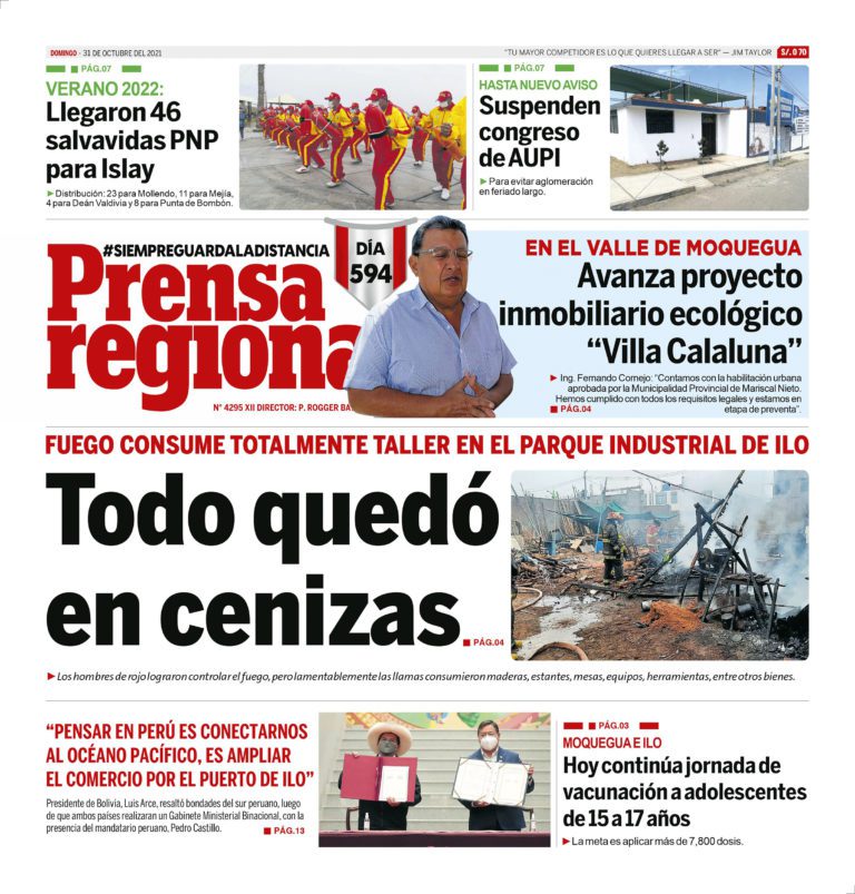 La Prensa Regional – Domingo 31 de Octubre del 2021
