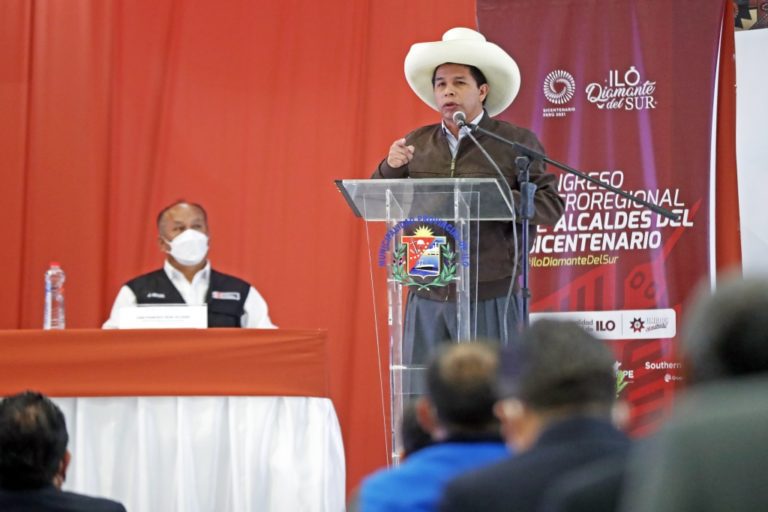 Presidente Castillo en Ilo: Gobierno destrabará proyectos de municipios