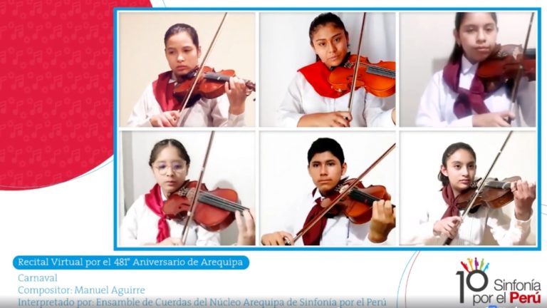 Niños y jóvenes de Torata, Ilo y Tacna del programa promovido por Sinfonía por el Perú y Southern ofrecerán recitales virtuales