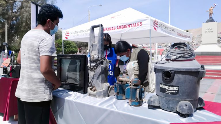 Ilo: Campaña de reciclaje de residuos eléctricos y electrónicos promovida por Southern Perú