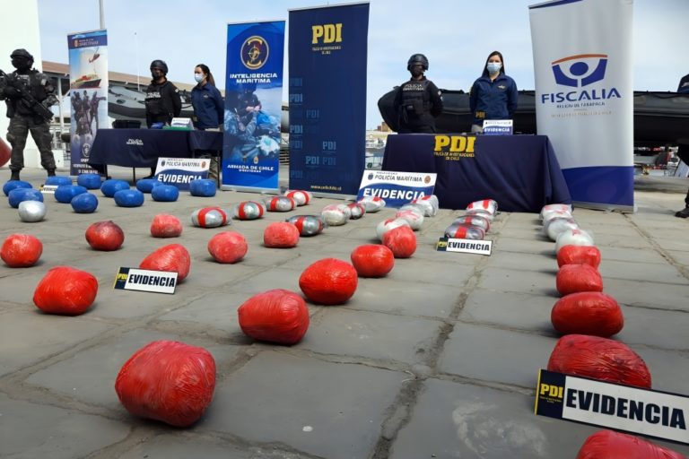 Embarcación de Ilo cae con más de 108 kilos de droga en mar de Chile