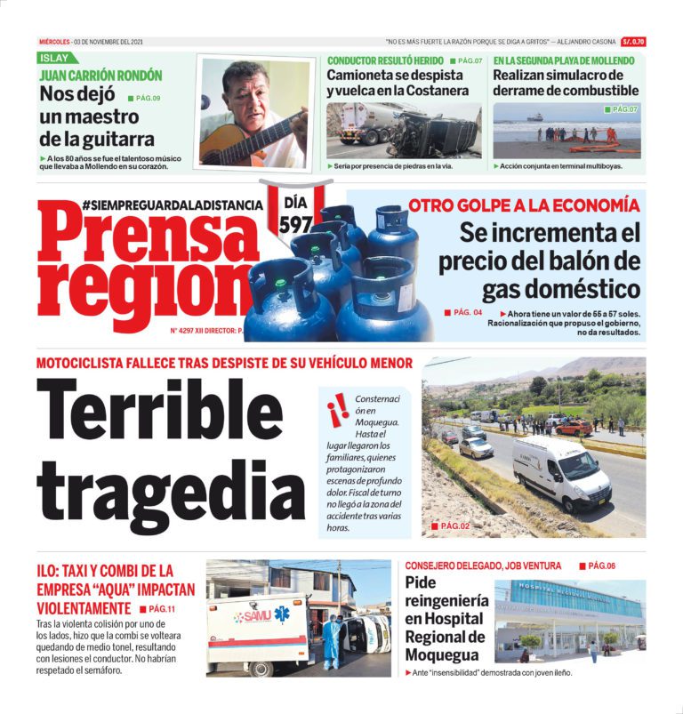La Prensa Regional – Miércoles 03 de Noviembre del 2021