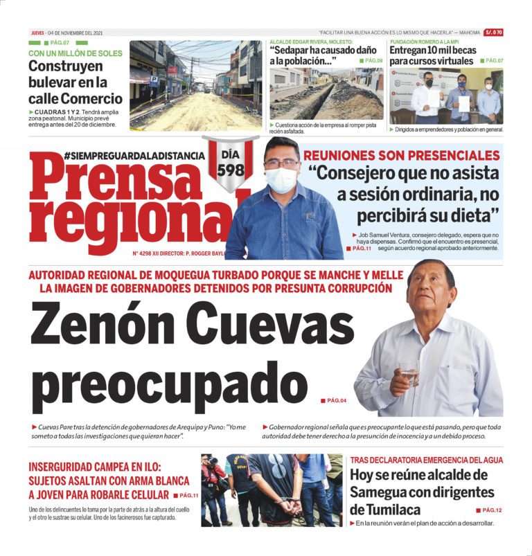 La Prensa Regional – Jueves 04 de Noviembre del 2021