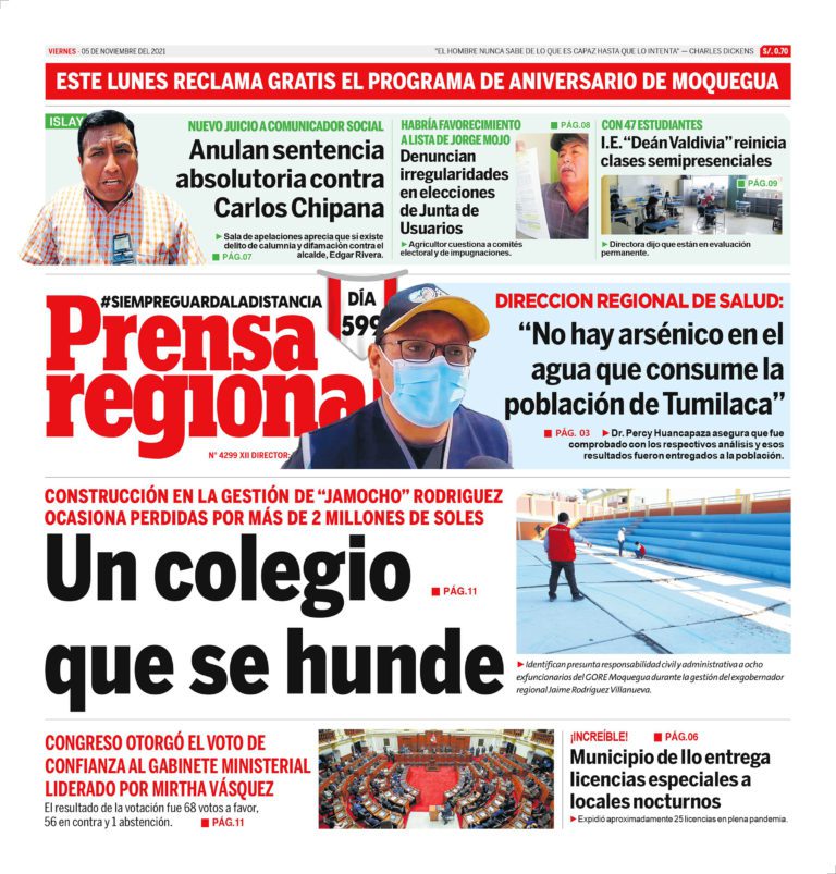 La Prensa Regional – Viernes 05 de Noviembre del 2021