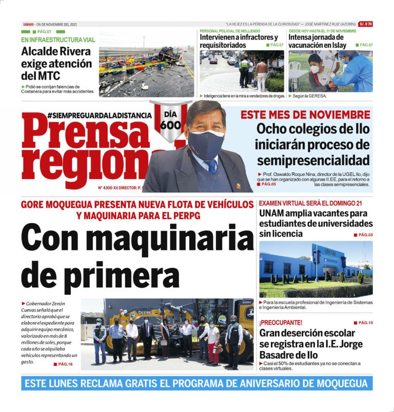 La Prensa Regional – Sábado 06 de Noviembre del 2021