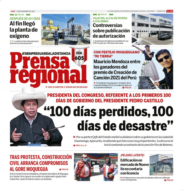 La Prensa Regional – Jueves 11 de Noviembre del 2021
