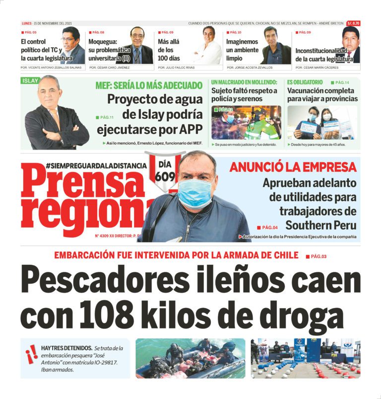 La Prensa Regional – Lunes 15 de Noviembre del 2021