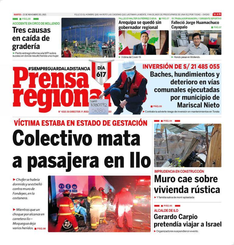 La Prensa Regional – Martes 23 de Noviembre del 2021
