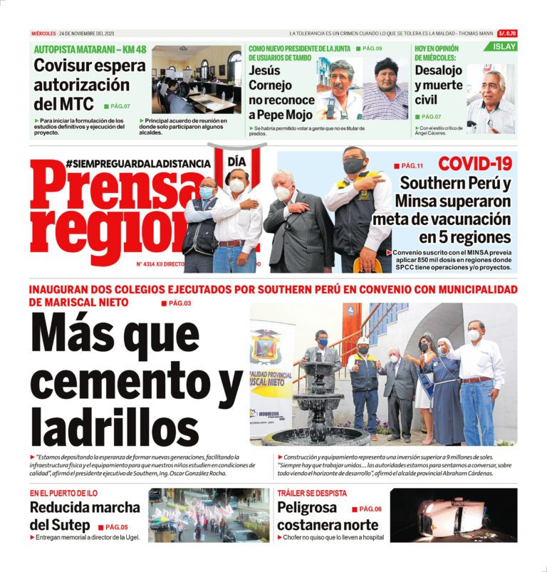 La Prensa Regional – Miércoles 24 de Noviembre del 2021