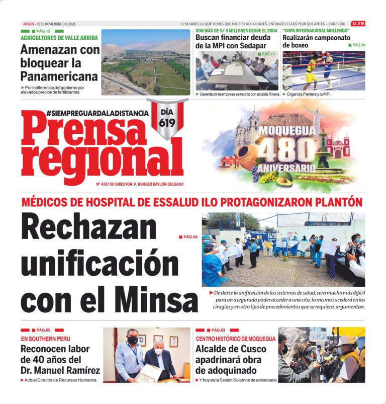 La Prensa Regional – Jueves 25 de Noviembre del 2021