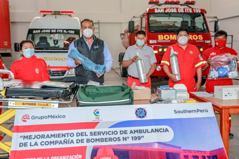 Mejor atención de emergencias para bomberos de Locumba e Ite