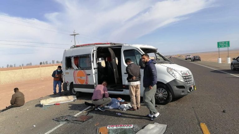 Otra vez “Pacífico Tours”: Minivan con pasajeros sufre accidente de tránsito