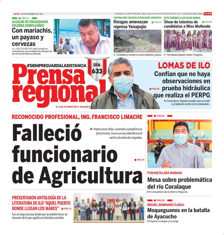 La Prensa Regional – Jueves 09 de Diciembre del 2021