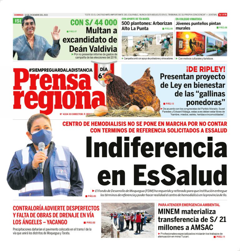 La Prensa Regional – Domingo 12 de Diciembre del 2021