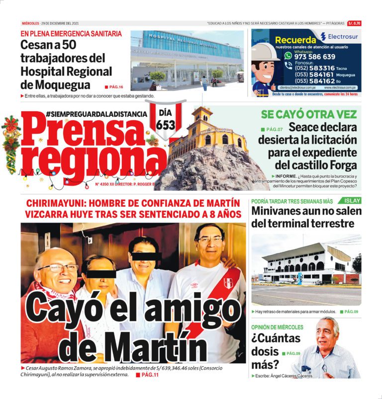 La Prensa Regional – Miercoles 29 de Diciembre del 2021